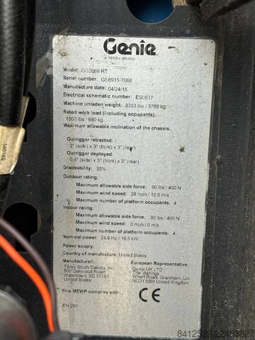 Skæra lyftu Genie GS 2669 RT
