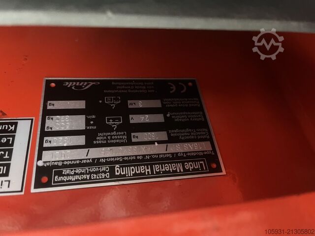 Стоящий вилочный погрузчик Linde L16ASSP