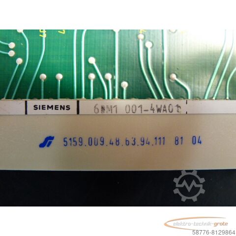 Siemens Komponente Siemens 6DM1001-4WA01 PAC C-Modul