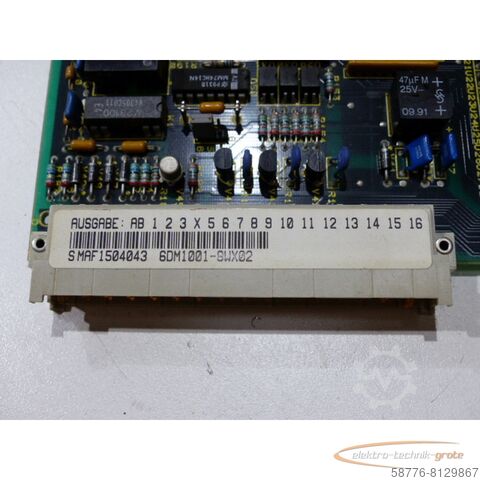 Komponent Siemens Siemens 6DM1001-8WX02 Regelkarte