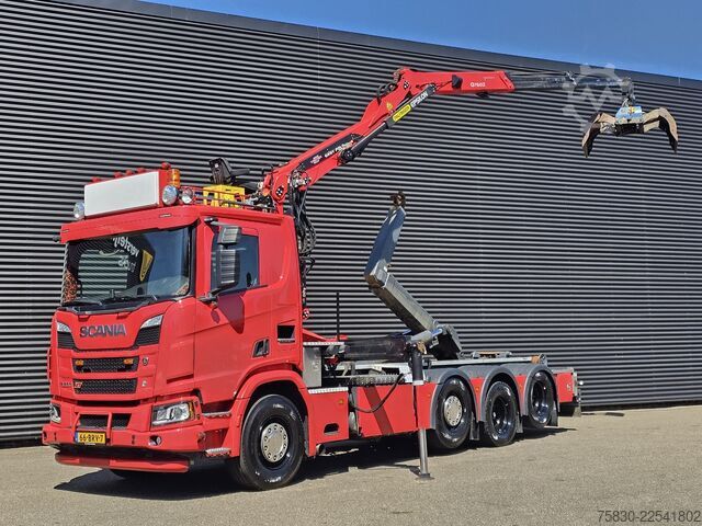 Система за рамо с кука Scania R580 V8 XT 8x2/4 / PALFINGER EPSILON + 25 T HOO...