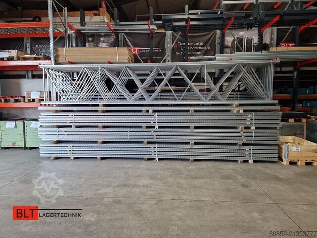 Prateleira industrial robusta ca. 14 lfm. Dexion P90 Palettenregale H:6,5m Fachlast: 2400kg Schwerlastregale