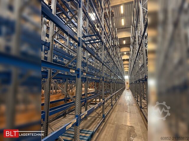 Prateleira industrial robusta SSI Schäfer PR600 – 30,90 lfm Höhe 9,85m Boden + 4 Ebenen | Fachlast bis 3500 kg