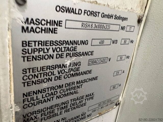 Broachmachine Forst RISH 6,3x1000x320 M
