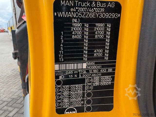 Crane MAN TGL 12.280 + HMF 1120 K-4 + REMOTE + EURO 6 + 4...