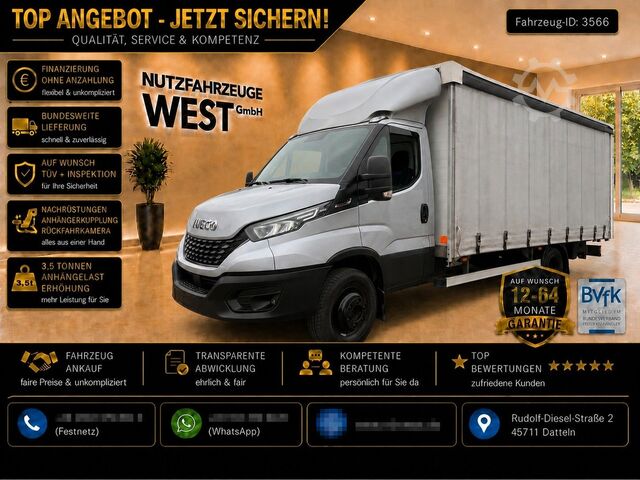 Curtain sider van IVECO Daily 70-210 Hi-Matic XXL Maxi Pritsche*1.Hand*