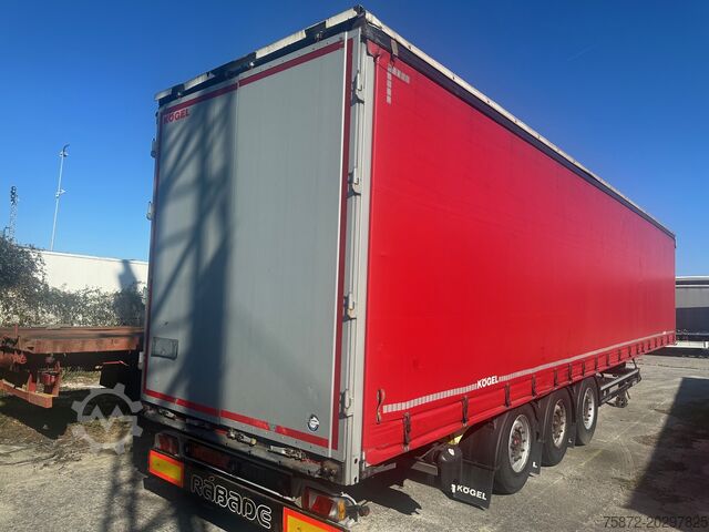 Semi-trailer terbuka dengan terpal Kögel ELEVACION MULTI PUNTO EJES SAF  DISCO