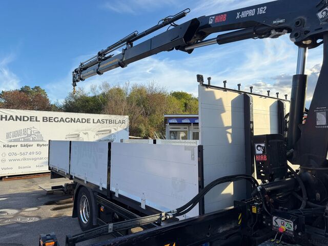 Lastplattform Scania P320 Flatbed-truck + HIAB X-HiPro 162 E4, 2019