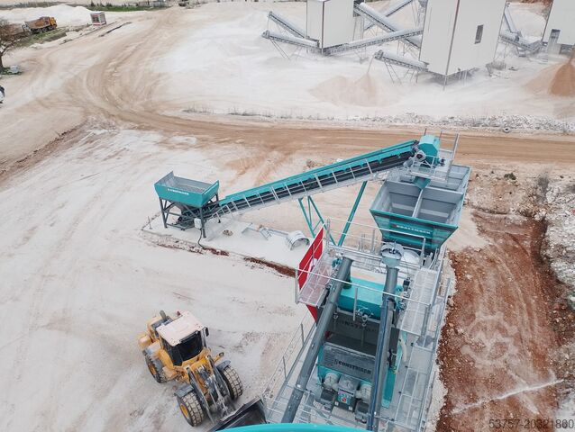 Loji pencampuran konkrit mudah alih, konkrit CONSTMACH 100 M3/H Mobil Concrete Batching Plant