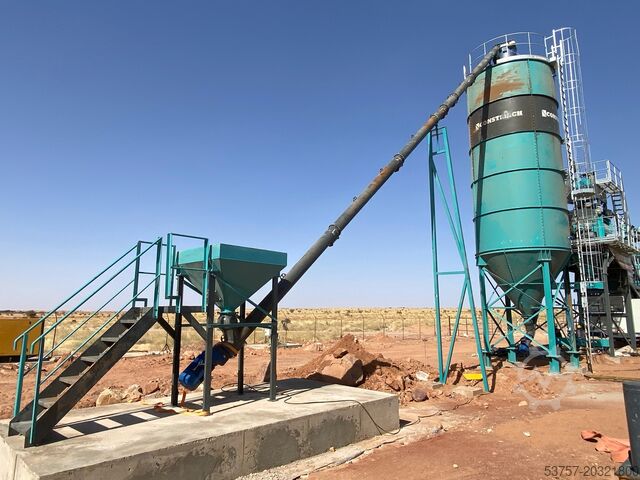 Loji pencampuran konkrit mudah alih, konkrit CONSTMACH 100 M3/H Mobil Concrete Batching Plant