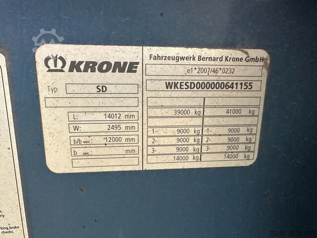 集装箱运输 Krone 45FT High Cube / Empty weight: 4.230kg / BPW / ...