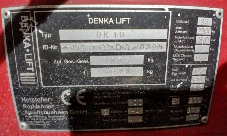 يرفع Rothlehner Denka Lift DK18