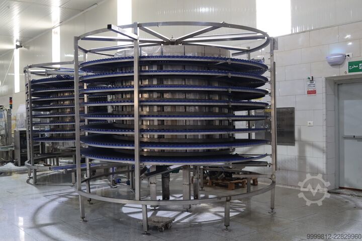 Transportues spirale ftohës / Përpunim ushqimor Custom / OEM (Stainless Steel) Ambient Spiral Cooling Conveyor Tower