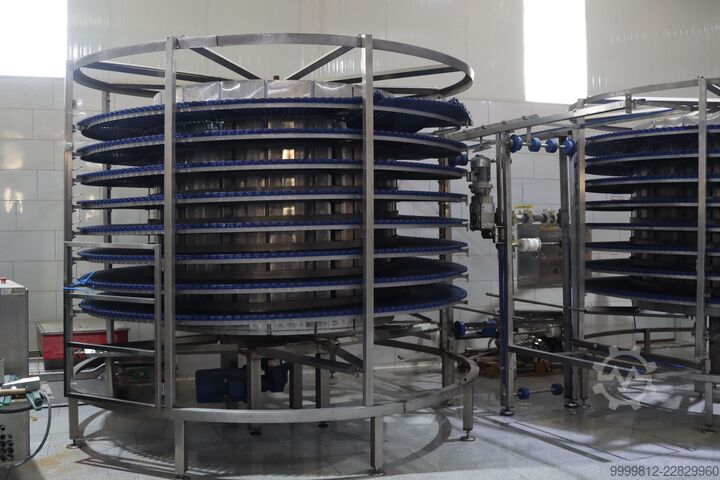 Transportues spirale ftohës / Përpunim ushqimor Custom / OEM (Stainless Steel) Ambient Spiral Cooling Conveyor Tower