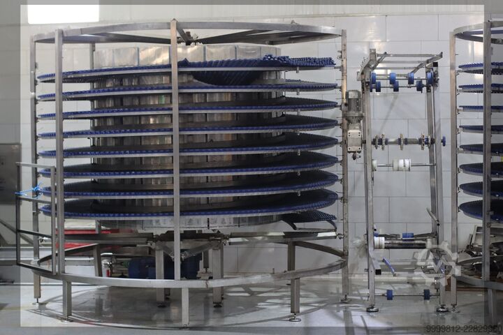 Transportues spirale ftohës / Përpunim ushqimor Custom / OEM (Stainless Steel) Ambient Spiral Cooling Conveyor Tower