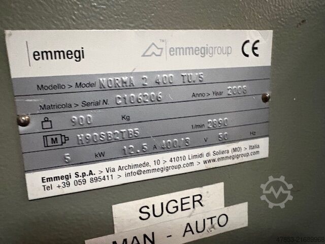 Sierra de corte transversal de doble cabezal EMMEGI NORMA /2/ 400/ TU5