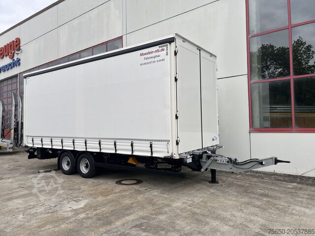 Open trailer with tarp Möslein TPS 105 D-L Planenanhänger, Ladebordwand + Durchladbar neuwertig