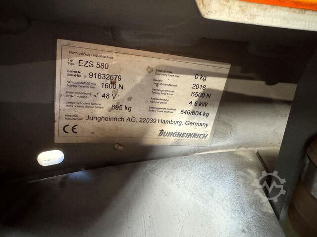 ২০১৮ সার্ভিস + ইউভিভি ০৯/২০২৭ Jungheinrich EZS580