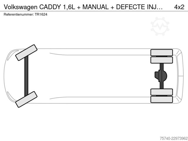 Ploščati dostavnik VW CADDY 1,6L + MANUAL + DEFECTE INJECTOREN