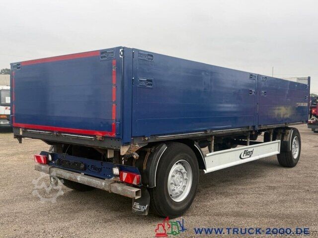 Remolque abierto con toldo Fliegl ZPS180 Baustoffanhänger SAF Achsen + aus 1. Hand