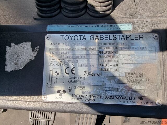 Empilhadeiras a Gás Liquefeito de Petróleo (GLP) Toyota 02-7FGA50