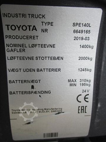 Hoogheffende palletwagen TOYOTA SPE140L