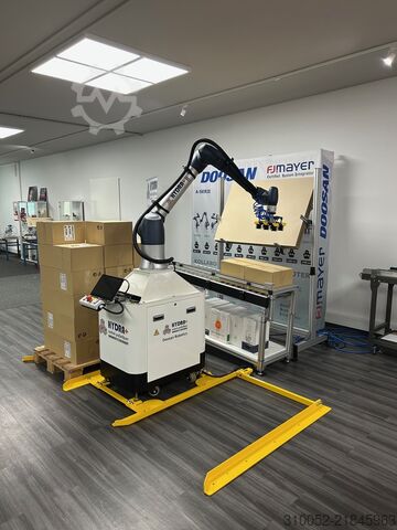 Système de palettisation par cobot FJ Mayer HYDRA cobot palletizer Vorführmaschine