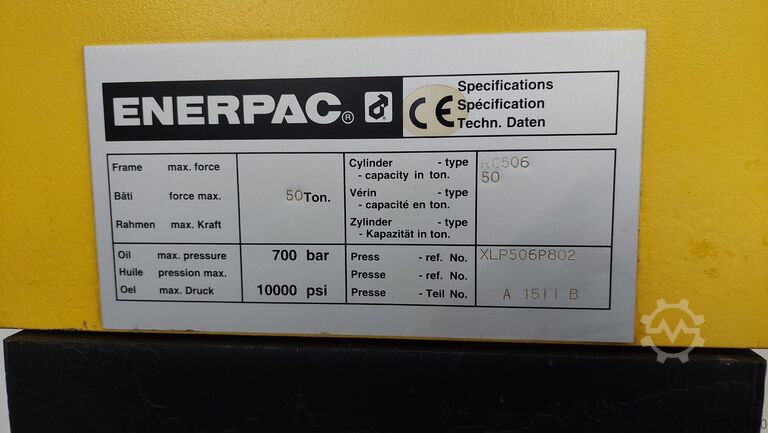 Ręczna hydrauliczna prasa warsztatowa ENERPAC XLP 506-P 802