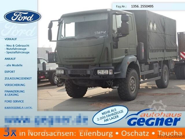 Truk flatbed IVECO EuroCargo 100E 22WS 2t HümS  4x4 Single Berreif
