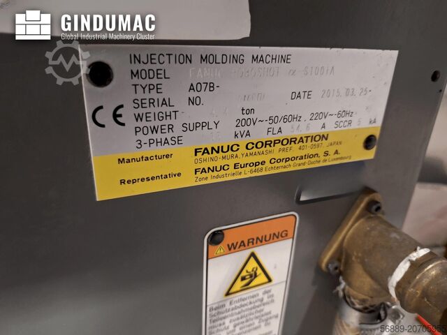 Electrical Injection Moulding Machine FANUC Roboshot S100iA