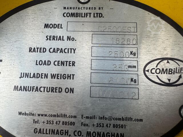 Four-way forklift Combilift C2500 EST /Only 1451 hours/ Battery 81%