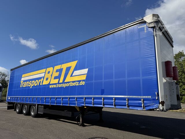 Trailer semi terbuka dengan terpal Schmitz Cargobull SCS 24/L Mega, Liftachse, 3m Hubdach