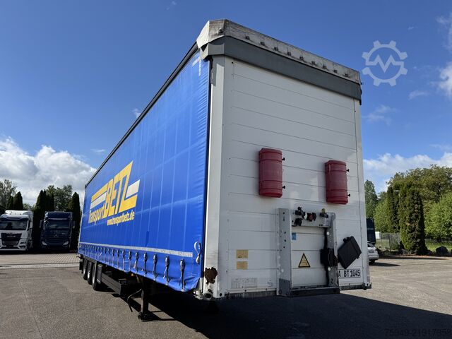 Trailer semi terbuka dengan terpal Schmitz Cargobull SCS 24/L Mega, Liftachse, 3m Hubdach