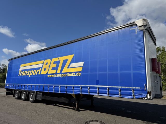 Trailer semi terbuka dengan terpal Schmitz Cargobull SCS 24/L Mega, Liftachse, 3m Hubdach