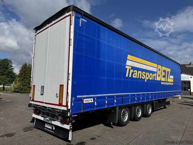 Trailer semi terbuka dengan terpal Schmitz Cargobull SCS 24/L Mega, Liftachse, 3m Hubdach