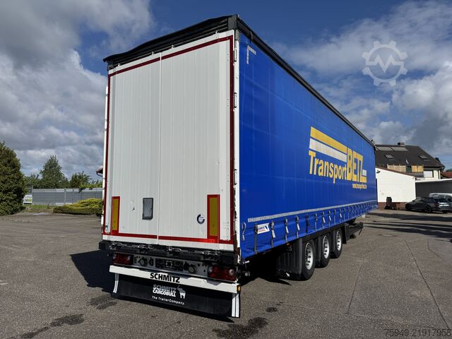 Trailer semi terbuka dengan terpal Schmitz Cargobull SCS 24/L Mega, Liftachse, 3m Hubdach