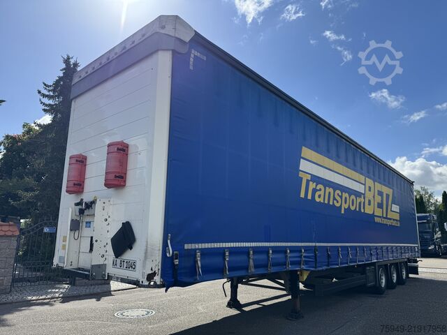 Trailer semi terbuka dengan terpal Schmitz Cargobull SCS 24/L Mega, Liftachse, 3m Hubdach