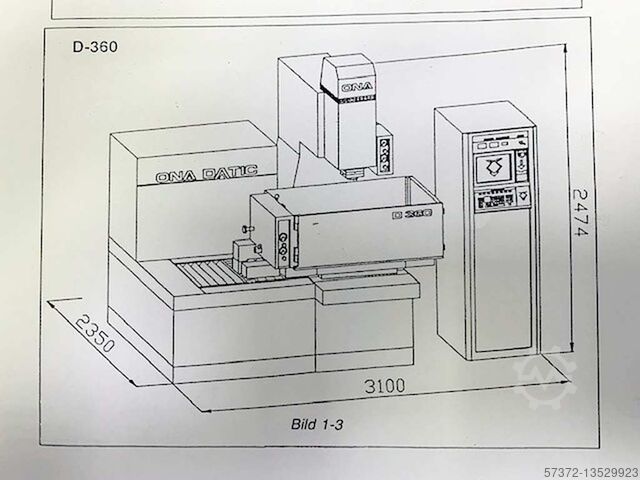 Die-sinking EDM kone ONA DATIC D 360