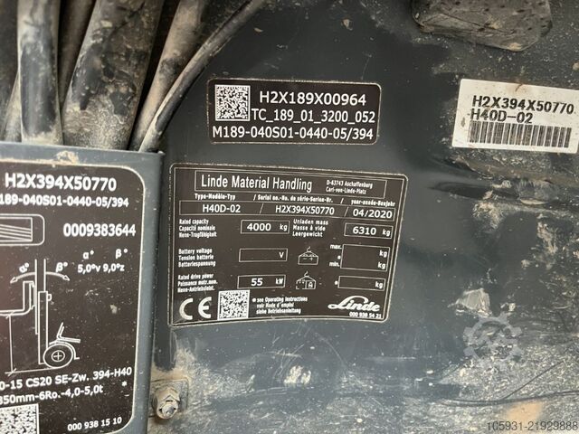 ডিজেল ফর্কলিফ্ট Linde H40D-02