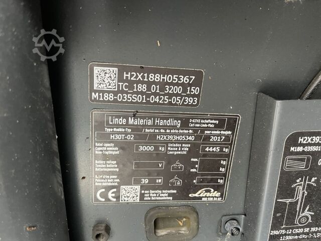 LPG Forklifts Linde H30T-02