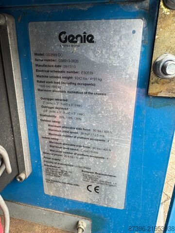 Teleskopiskā darba platforma Genie GS2669DC Hoogwerker Schaarhoogwerker