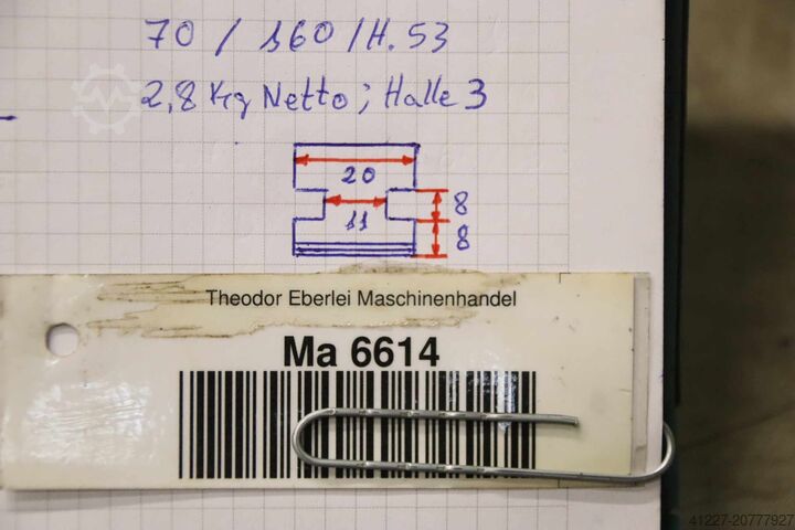 चार-जॉ ब्रांड चक के लिए इंटरचेंजेबल जब्स, 2 सेट Röhm 110068  Größe 200 Breite 20 mm
