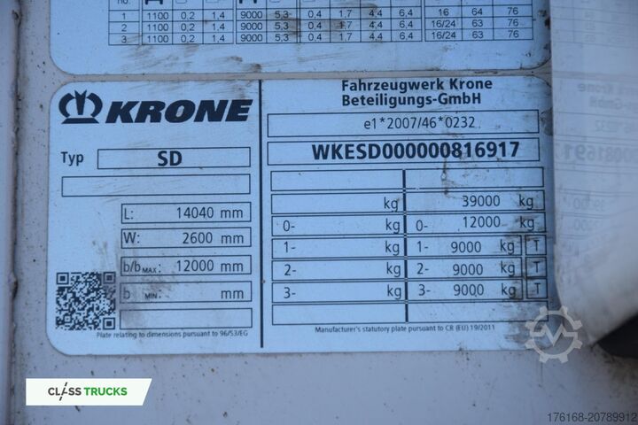Kühlauflieger KRONE SDR 2Deck FP60 SLXi 300 Lifting Axle