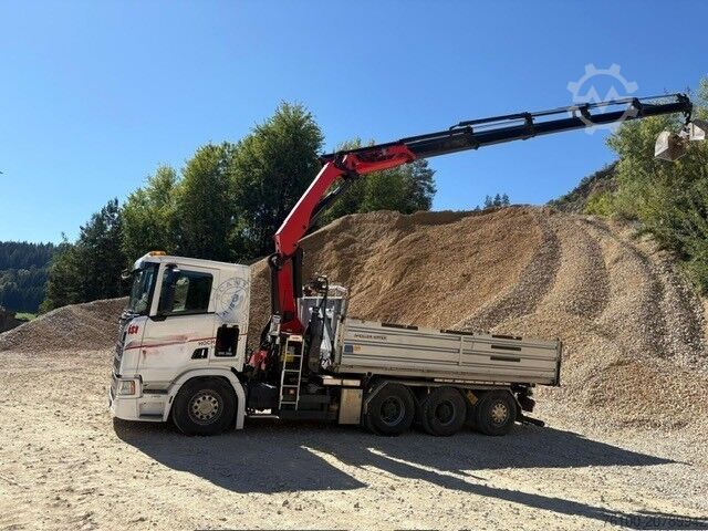 трехсторонний самосвал SCANIA R 520, V8, Kipper+PK 26002-D