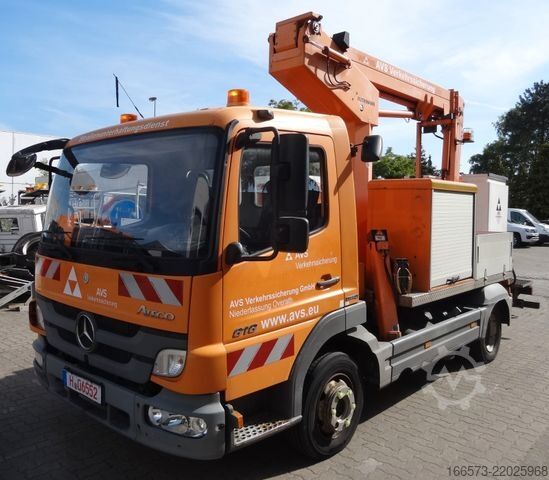 Knúinn vinnupallur á vörubíl MERCEDES-BENZ Atego 818 Ruthmann TK145 Kunststoffkorb