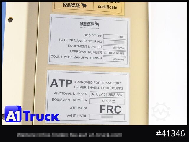 Refriģeratora puspiekabe SCHMITZ SKO 24,  Carrier Vector 1550, Lift Doppelstock
