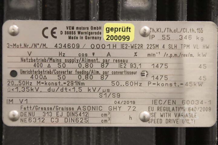 Molino de martillos de 45 kW WIPA WPZ 750-45