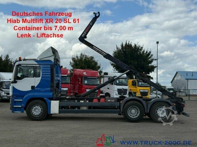 Камион с кука за контейнери MAN TGS 26.440 Multilift XR 20 Lenk/ Liftachse 7m