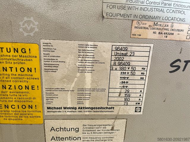 фрезерний верстат для профілювання Weinig Unimat 23