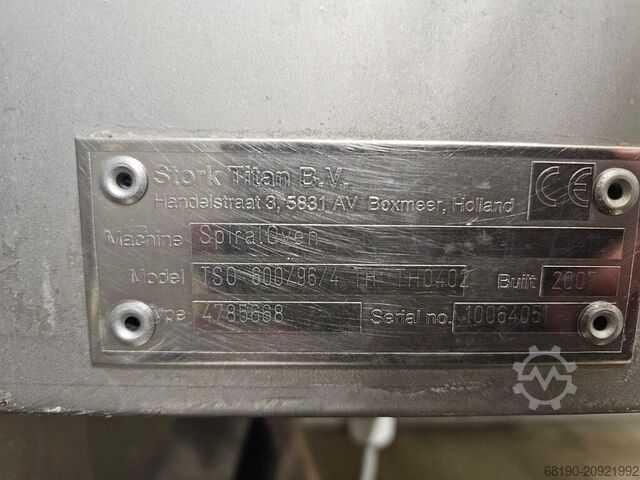 Horno de espiral Stork TSO600/96/4 TH